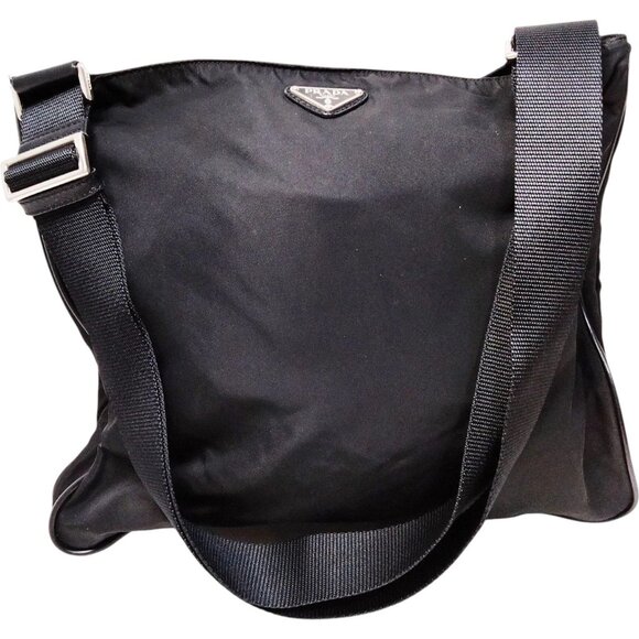 (L3) Prada Shoulder Bag Black Nylon - Picture 1 of 8